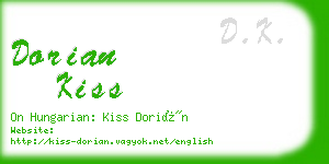 dorian kiss business card